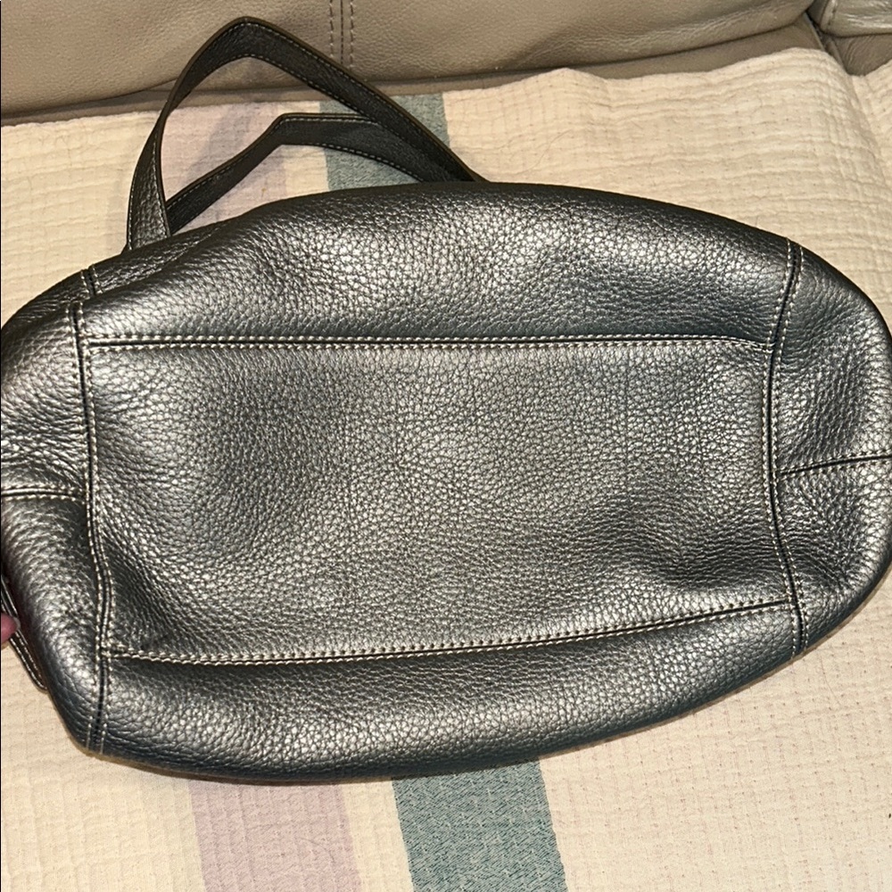 Talbots Silver Leather Handbag - Picture 4 of 8